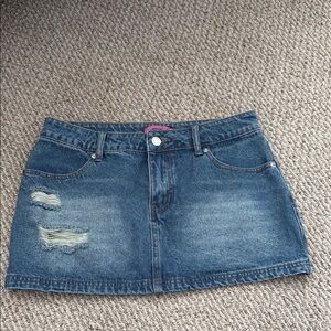 Edikted Blue Casual Mini Skirt